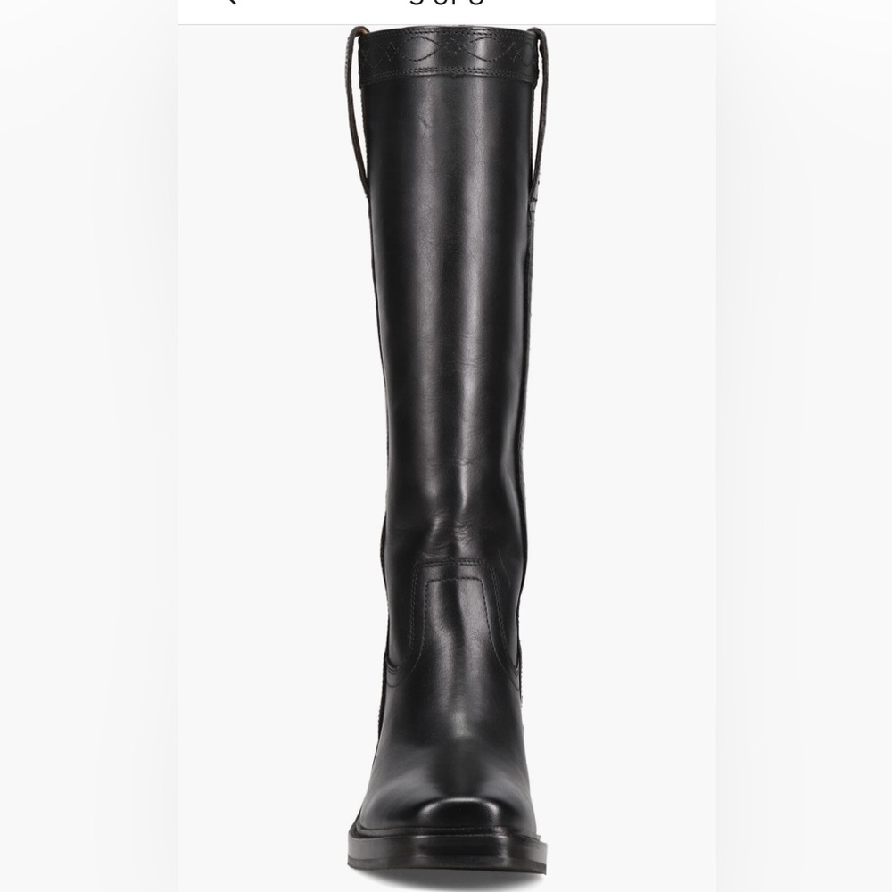 Frye Kate Black Leather Knee-High Block Heel Boots 7.5 - Picture 2 of 14